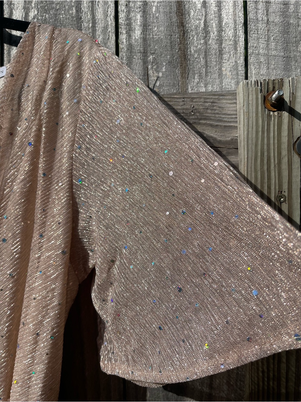 Baltic Born Beige Sparkle Sequin Dress Sz XXL Tall - Picture 3 of 15